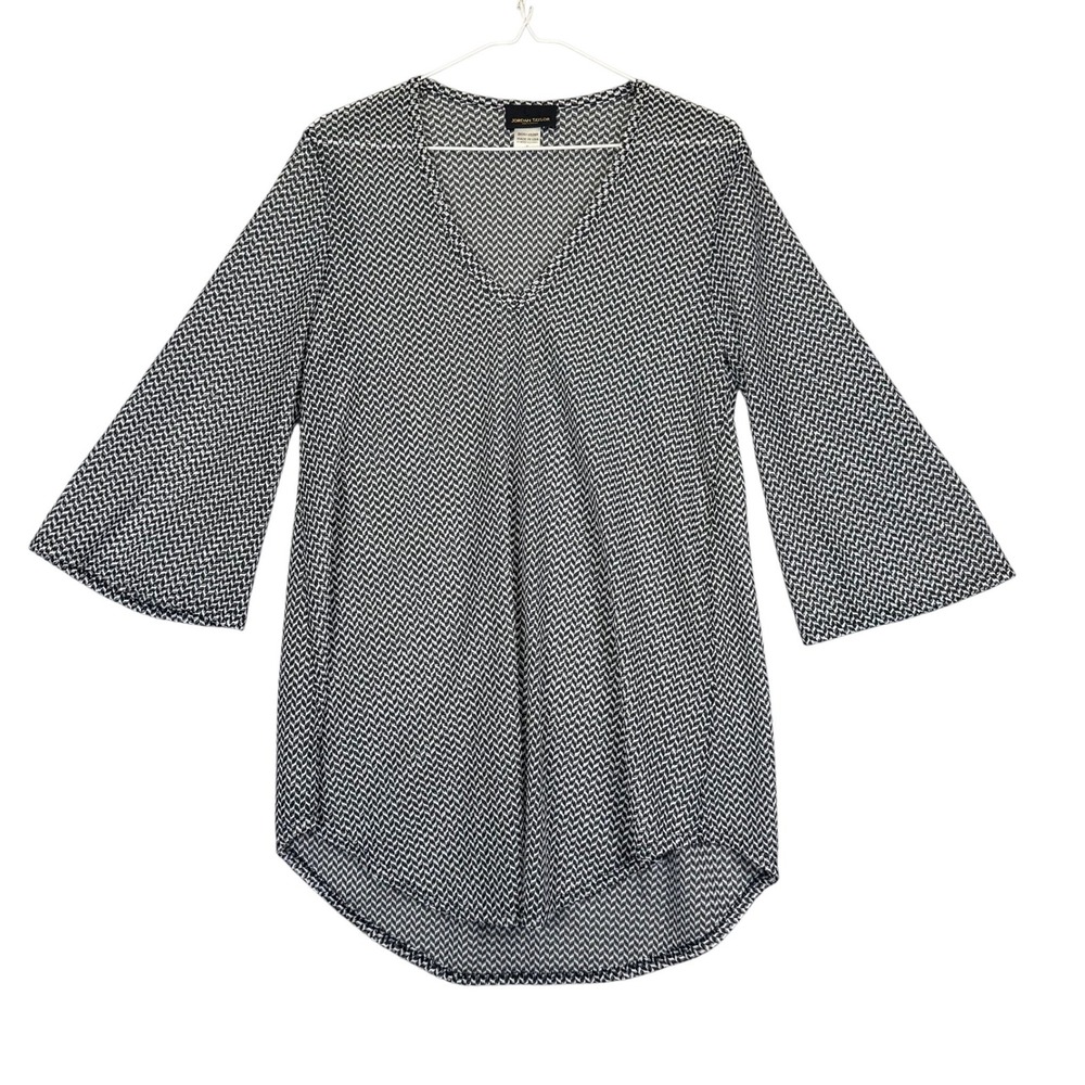 Chevron Sheer Mesh Swim Cover Up Tunic V-Neck S Jordan Taylor MOD Boho Beachside - Picture 2 of 7